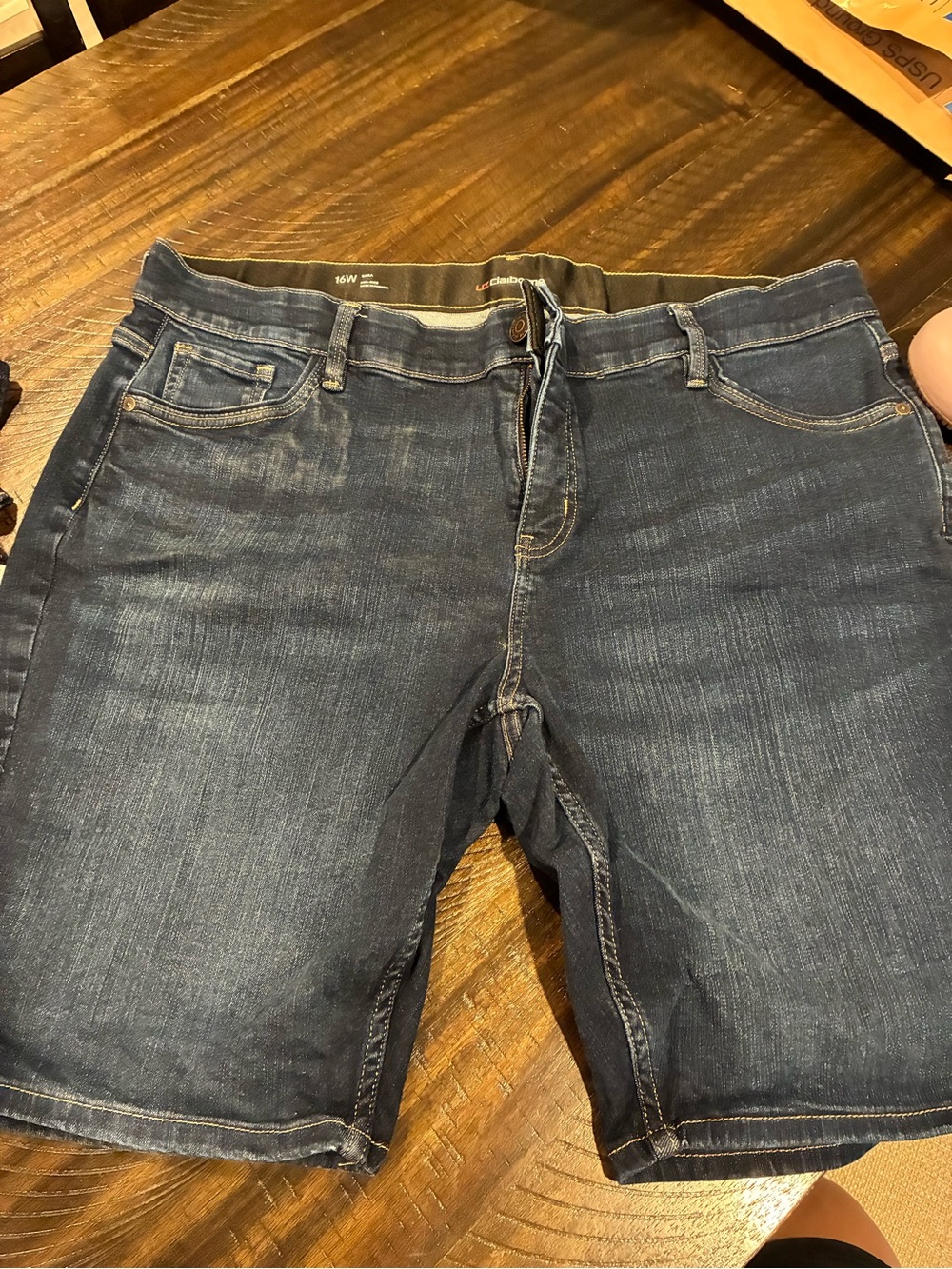 Liz Claiborne Dark Indigo Denim Bermuda Shorts